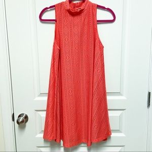 She & Sky Mock Neck Swing Dress